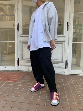 「OURET（オーレット）のアイテム（パンツ）」を使った、まことさん（メンズ・169cm）の夏コーディネート