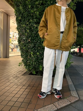 「WHITE MOUNTAINEERING（ホワイトマウンテニアリング）のアイテム（ジャケット/アウター）」を使った、まことさん（メンズ・169cm）の秋コーディネート
