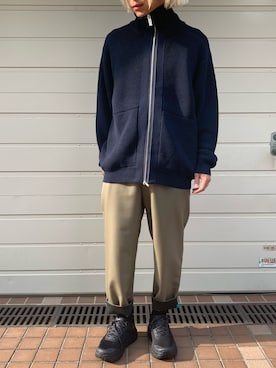 「WRAPINKNOT（ラッピンノット）のアイテム（パンツ）」を使った、まことさん（メンズ・169cm）の秋コーディネート