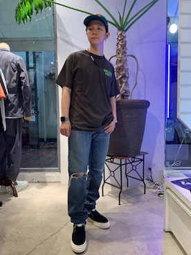 「GALLERY DEPT（ギャラリーデプト）のアイテム」を使った、まことさん（メンズ・169cm）の春コーディネート