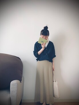 「frames RAY CASSIN（フレームスレイカズン）のアイテム（トートバッグ）」を使った、akihsoy ediさん（レディース・155cm）の春コーディネート