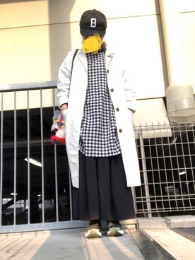 「YEVS（イーブス）のアイテム（帽子）」を使った、mumu✴︎mamaさん（レディース・150cm）の春コーディネート