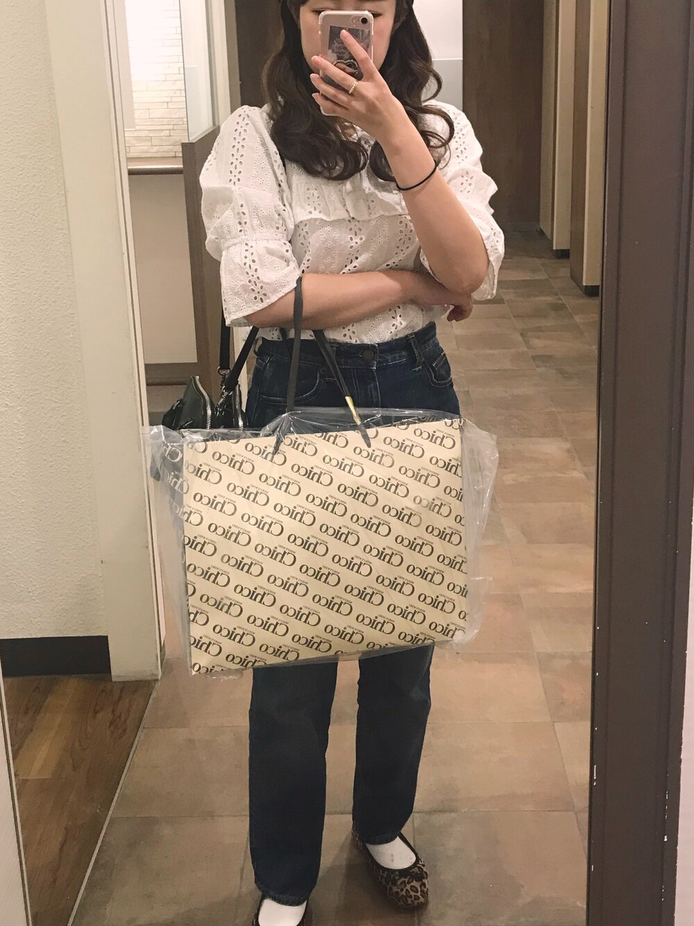 「GU、deicy、GUデニム、バレエシューズ、ショッピング」｜「GUのアイテム（デニムパンツ、ブルー系）」を使った、A I R I Nさん（レディース・158cm）の秋コーディネートの1枚目の写真