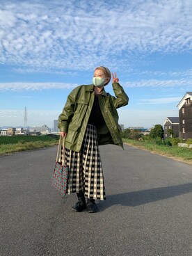 「Yohji Yamamoto（ヨウジヤマモト）のアイテム（ブーツ）」を使った、beeさん（レディース・158cm）の秋コーディネート