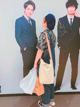 「DOUBLE NAME（ダブルネーム）のアイテム（オールインワン・サロペット）」を使った、くさみさん（レディース・155cm）の夏コーディネート