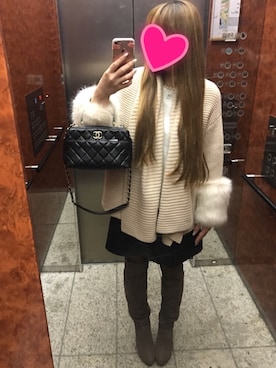 「スナイデル」｜「アイテム（その他アウター）」を使った、Reinaさん（レディース・157cm）の冬コーディネート