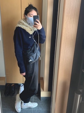 「SCYE BASICS（サイベーシックス）のアイテム」を使った、chikoさん（レディース・160cm）の冬コーディネート