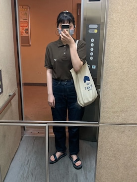 「SCYE BASICS（サイベーシックス）のアイテム」を使った、chikoさん（レディース・160cm）の夏コーディネート