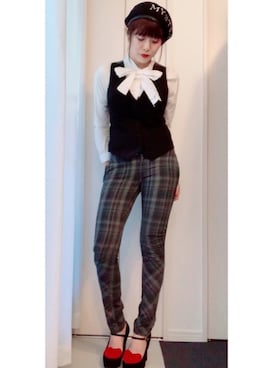「EATME」｜「アイテム（その他）」を使った、🍓mako🍓さん（レディース・161cm）の秋コーディネート