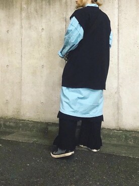 シャツワンピースを使った ヨーロッパ古着 の人気ファッションコーディネート Wear