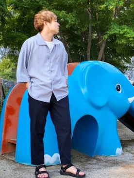「CASPER JOHN」｜「アイテム（アナログ腕時計）」を使った、がーしーさん（メンズ・165cm）の夏コーディネート
