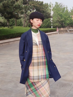 「休闲」｜「アイテム（フォーマルスーツ/小物）」を使った、消绿さん（レディース・159cm）の夏コーディネート