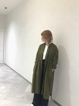 「FIL DE FER（フィルデフェール）のアイテム（シャツワンピース）」を使った、tanaka.さん（レディース・159cm）の春コーディネート