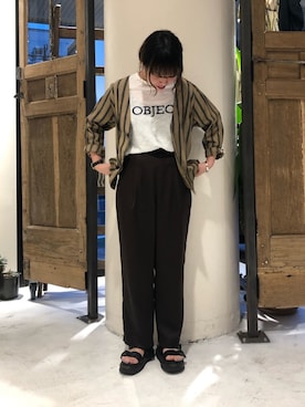 「FIL DE FER（フィルデフェール）のアイテム（テーラードジャケット）」を使った、tanaka.さん（レディース・159cm）の夏コーディネート