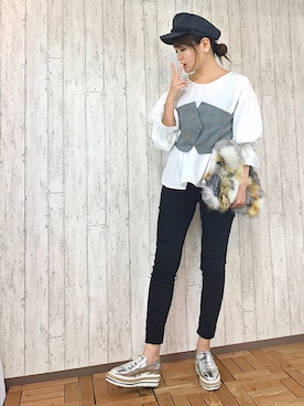 Ⓜ️ino.さん（レディース・159cm）の秋コーディネート