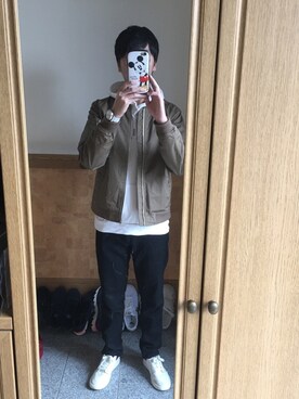 「アイテム（その他トップス、ブラウン系）」を使った、しょうきちさん（メンズ・175cm）の秋コーディネート