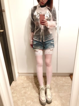 「RoseMarie seoir（ローズマリーソワール）のアイテム」を使った、ayumi watanabeさん（レディース・156cm）の春コーディネート