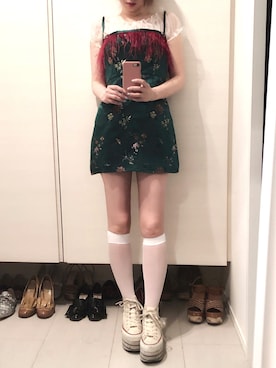 「RoseMarie seoir（ローズマリーソワール）のアイテム」を使った、ayumi watanabeさん（レディース・156cm）の春コーディネート