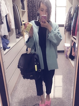 「ALDO（アルド）のアイテム（バックパック/リュック）」を使った、加貝此木さん（レディース・163cm）の春コーディネート