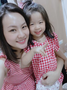 「red」｜「アイテム（その他トップス）」を使った、加貝此木さん（レディース・163cm）の秋コーディネート