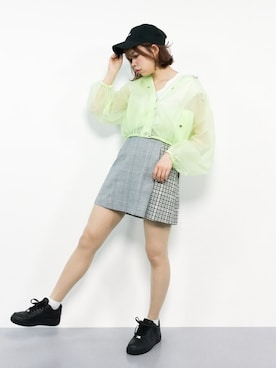 「SNIDEL（スナイデル）のアイテム（ブルゾン）」を使った、ENAさん（レディース・162cm）の春コーディネート