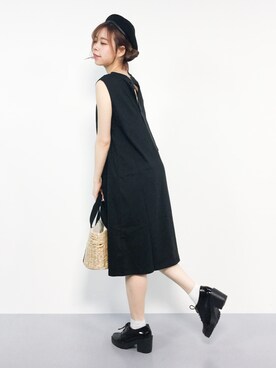 「210nouve（トゥージュヌーブ）のアイテム（帽子）」を使った、ENAさん（レディース・162cm）の春コーディネート