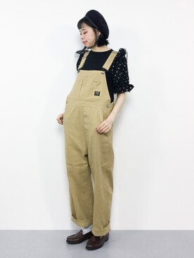「DOUBLE NAME（ダブルネーム）のアイテム（オールインワン・サロペット）」を使った、ENAさん（レディース・162cm）の夏コーディネート