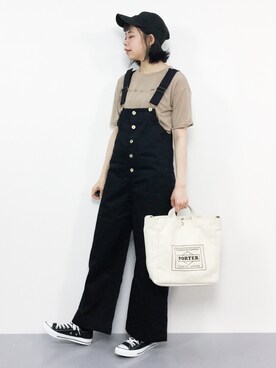 「N.（N. Natural Beauty Basic）（エヌエヌナチュラルビューティーベーシック）のアイテム（オールインワン・サロペット）」を使った、ENAさん（レディース・162cm）の夏コーディネート