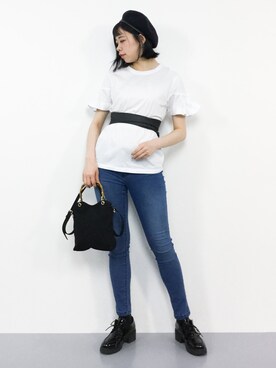 「Two Faces（トゥーフェイシーズ）のアイテム（パンツ）」を使った、ENAさん（レディース・162cm）の夏コーディネート