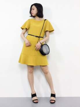 ローウエストワンピースを使った人気ファッションコーディネート Wear