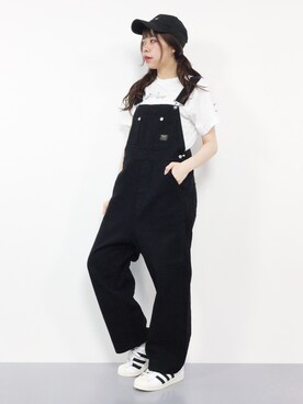 「DOUBLE NAME（ダブルネーム）のアイテム（オールインワン・サロペット）」を使った、ENAさん（レディース・162cm）の夏コーディネート