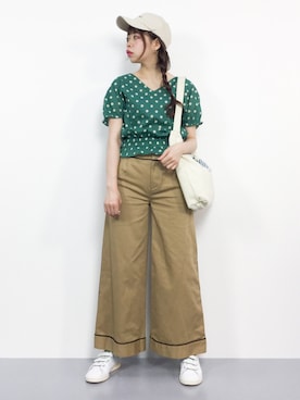 「IENA」｜「アイテム（帽子）」を使った、ENAさん（レディース・162cm）の夏コーディネート