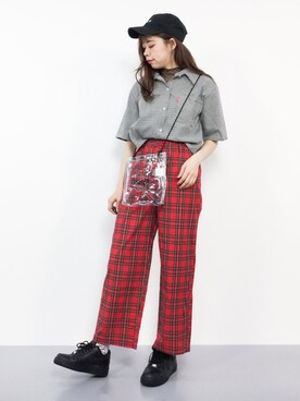 「GOOD ROCK SPEED（グッドロックスピード）のアイテム（バッグ）」を使った、ENAさん（レディース・162cm）の夏コーディネート