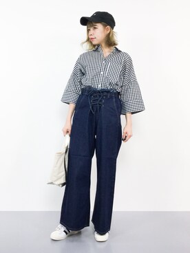 「Primazel（プリマゼル）のアイテム」を使った、ENAさん（レディース・162cm）の夏コーディネート