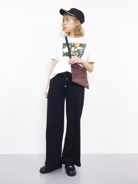 「MTV（エムティーヴィー）のアイテム」を使った、ENAさん（レディース・162cm）の夏コーディネート