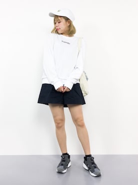 「WC（ダブル シー）のアイテム（スウェット）」を使った、ENAさん（レディース・162cm）の夏コーディネート
