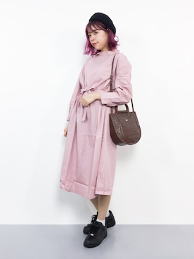 「casselini」｜「アイテム（ハンチング/ベレー帽）」を使った、ENAさん（レディース・162cm）の秋コーディネート