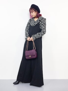 「ISOOK（アイスー）のアイテム（オールインワン・サロペット）」を使った、ENAさん（レディース・162cm）の秋コーディネート