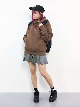 「charm's（チャムス）のアイテム」を使った、ENAさん（レディース・162cm）の秋コーディネート