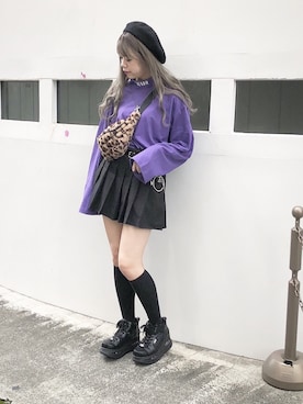 「Heather（ヘザー）のアイテム（ボディバッグ/ウエストポーチ）」を使った、ENAさん（レディース・162cm）の秋コーディネート