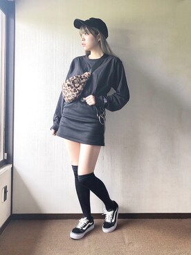 「Heather（ヘザー）のアイテム（ボディバッグ/ウエストポーチ）」を使った、ENAさん（レディース・162cm）の秋コーディネート