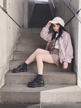 「Heather（ヘザー）のアイテム（ボディバッグ/ウエストポーチ）」を使った、ENAさん（レディース・162cm）の冬コーディネート