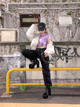 「オルチャンファッション」｜「アイテム（ブーツ）」を使った、ENAさん（レディース・162cm）の春コーディネート