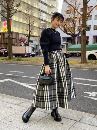 美品　UNITED ARROWS ユナイテッドアローズチェックタフタスカート 20211224192233718_320.jpg