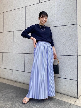 「Scye（サイ）のアイテム（スウェット）」を使った、林（hayashi）さん（レディース・163cm）の冬コーディネート
