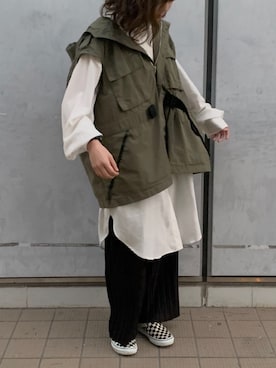 「アイテム（スリッポン）」を使った、おでんさん（レディース・153cm・20代）の夏コーディネート