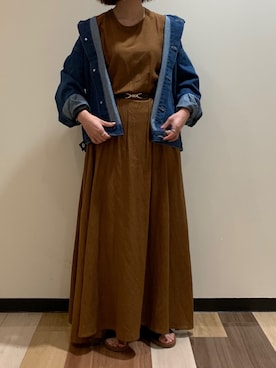 「ニコアンド」｜「アイテム（デニムジャケット）」を使った、おでんさん（レディース・153cm）の夏コーディネート