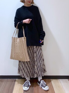 「スタイリング」｜「アイテム（その他）」を使った、おでんさん（レディース・153cm）の秋コーディネート