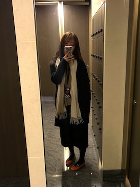 「COS（コス）のアイテム（ピーコート）」を使った、_yyywさん（レディース・164cm）の冬コーディネート