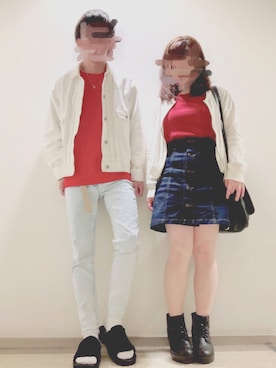 「NICE CLAUP（ナイスクラップ）のアイテム（ブルゾン）」を使った、momo*｡さん（レディース・151cm）の夏コーディネート